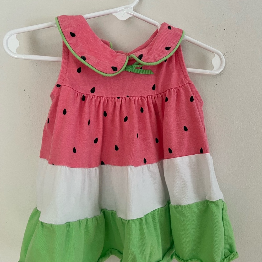 Good Lad Infant Knit Color Block Dress Watermelon - 12M
